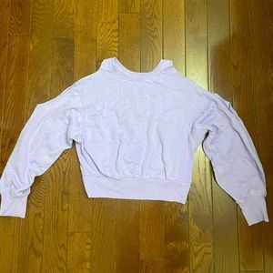 Garage Women’s Purple Crew Neck With Cut Shoulders